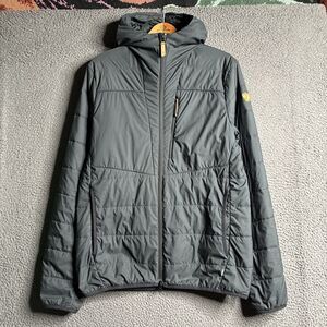 Fjallraven Mens 82413 Keb Padded Hoodie Puffer Jacket Size Small Gray